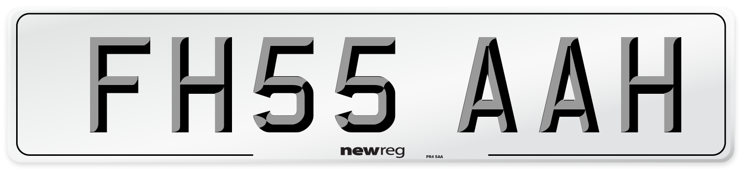 FH55 AAH Number Plate from New Reg